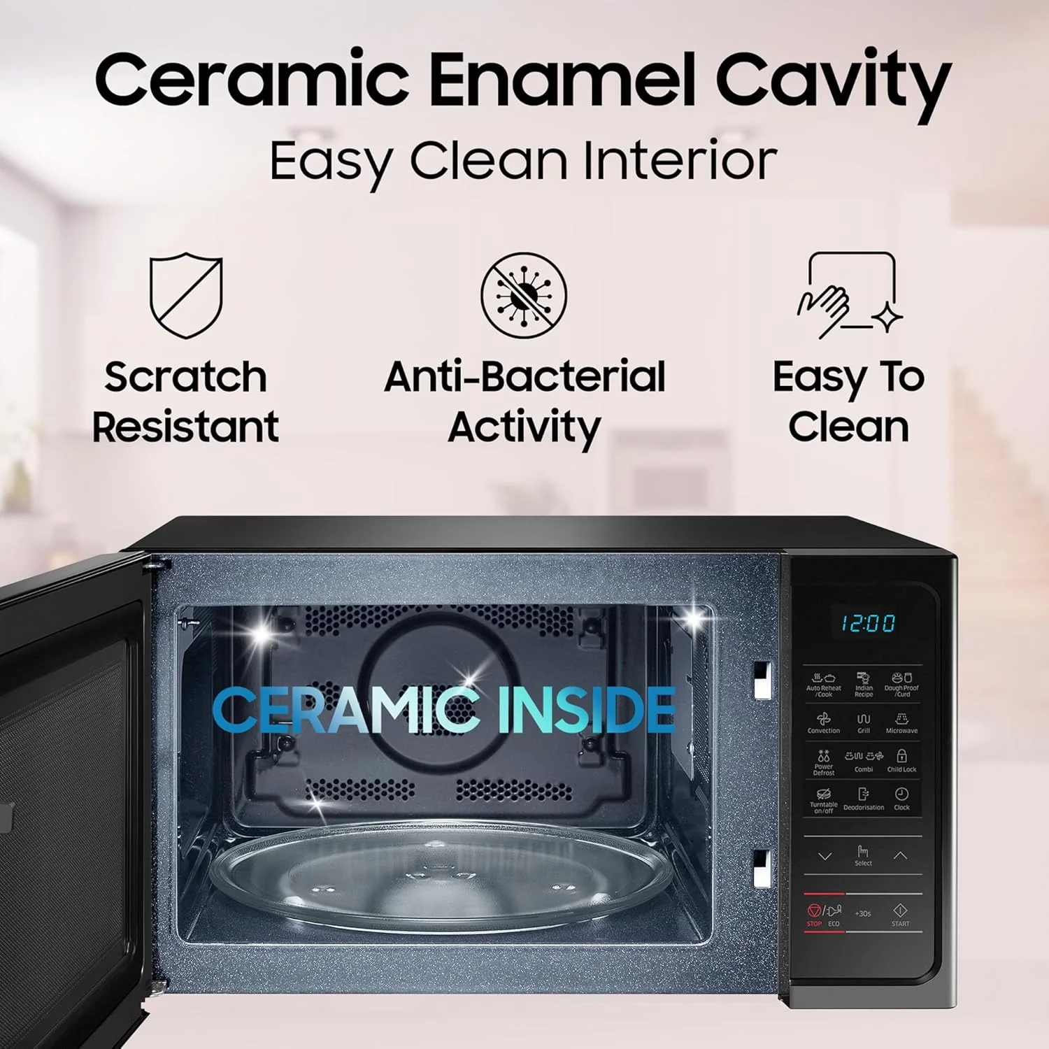 Samsung 28L, Convection Microwave Oven with Curd Making(MC28A5013AK/TL, Black, 10 Yr warranty) - Image 8