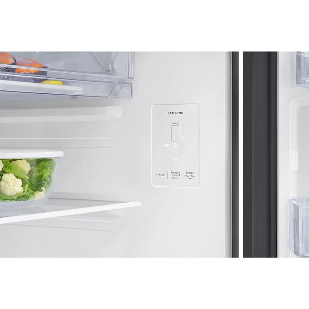 Samsung 350 L, 2 Star, Convertible 5-in-1, Digital Inverter, Frost Free Double Door, WiFi Enabled Bespoke AI Refrigerator (RT38DG5A2BBXHL, Luxe Black, Black) - Image 7