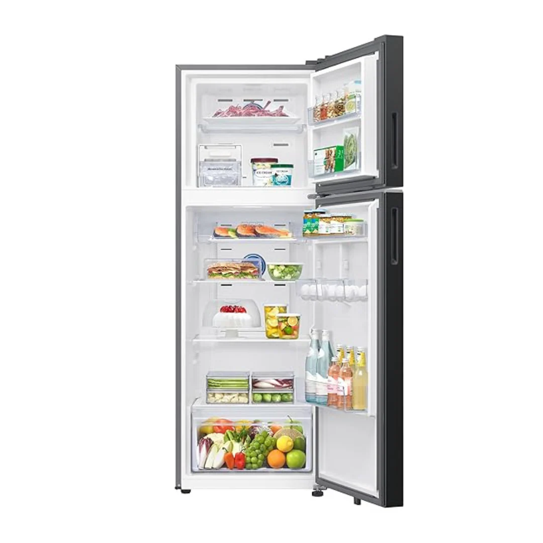 Samsung 350 L, 2 Star, Convertible 5-in-1, Digital Inverter, Frost Free Double Door, WiFi Enabled Bespoke AI Refrigerator (RT38DG5A2BBXHL, Luxe Black, Black) - Image 8