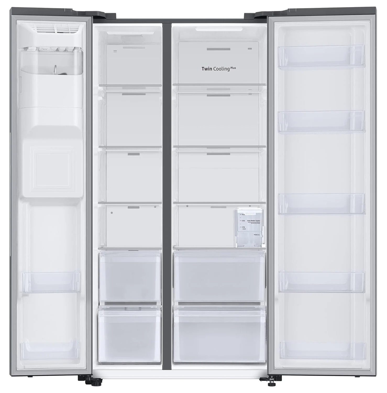Samsung 633 L, 3 Star, Frost Free, Double Door, Convertible 5-in-1 Digital Inverter, Side By Side Refrigerator with AI, WiFi &amp; Water &amp; Ice Dispenser (RS78CG8543S9HL, Silver, Refined Inox) - Image 5