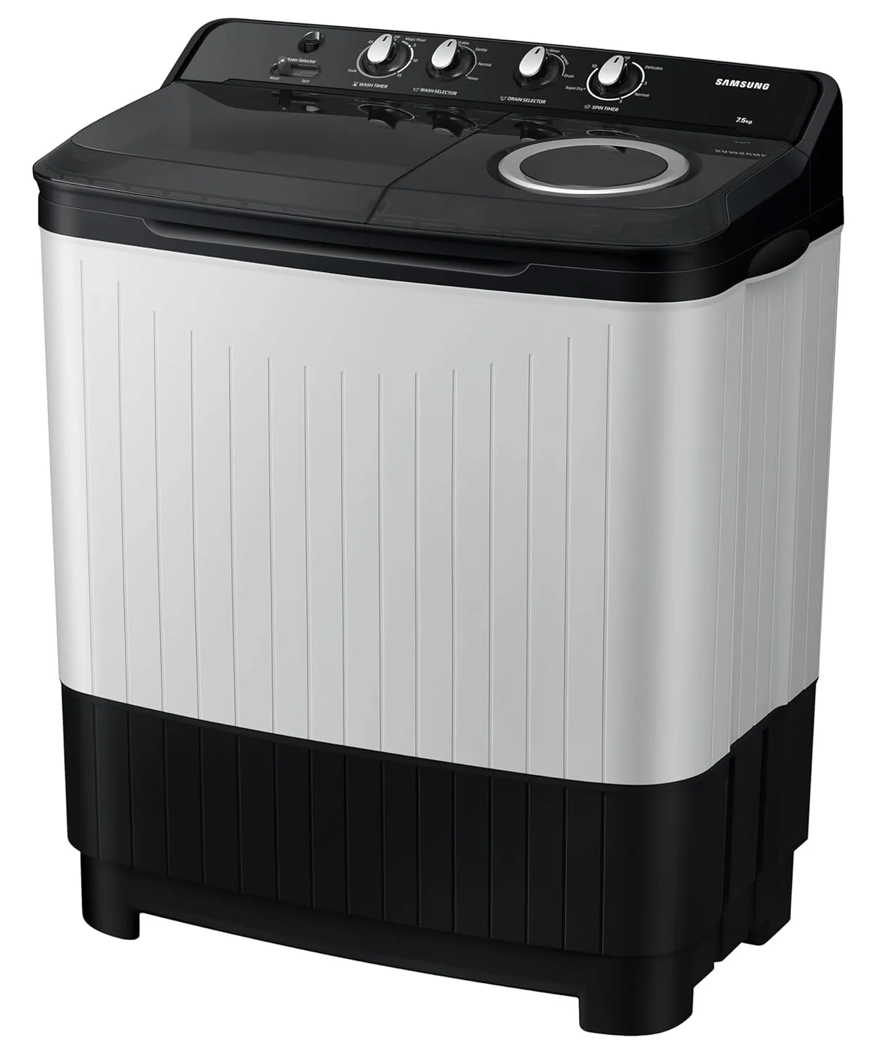 Samsung 7.5 kg, 5 Star, Semi-Automatic Top Load Washing Machine (WT75C3200GG/TL, Air Turbo Drying, Light Gray) - Image 11