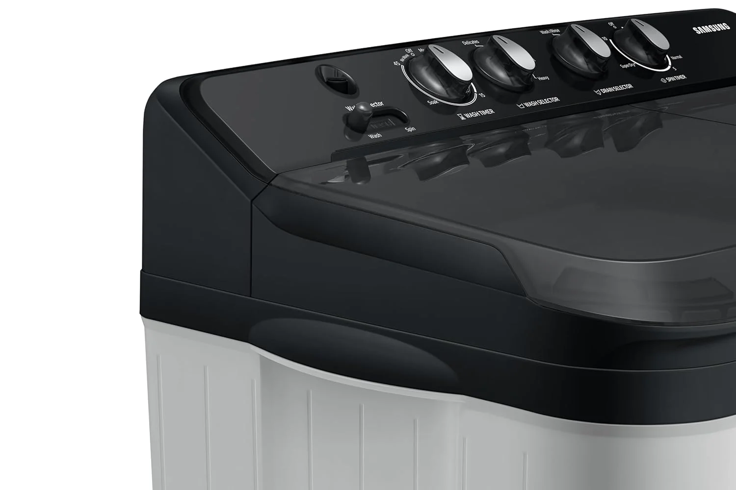 Samsung 7.5 kg, 5 Star, Semi-Automatic Top Load Washing Machine (WT75C3200GG/TL, Air Turbo Drying, Light Gray) - Image 6