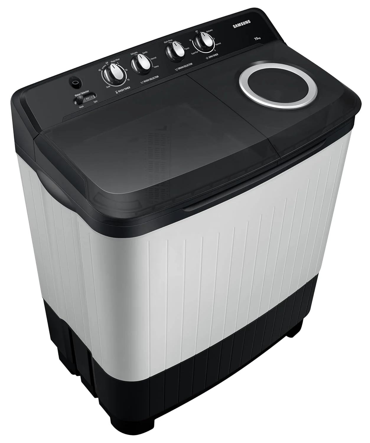 Samsung 7.5 kg, 5 Star, Semi-Automatic Top Load Washing Machine (WT75C3200GG/TL, Air Turbo Drying, Light Gray) - Image 9