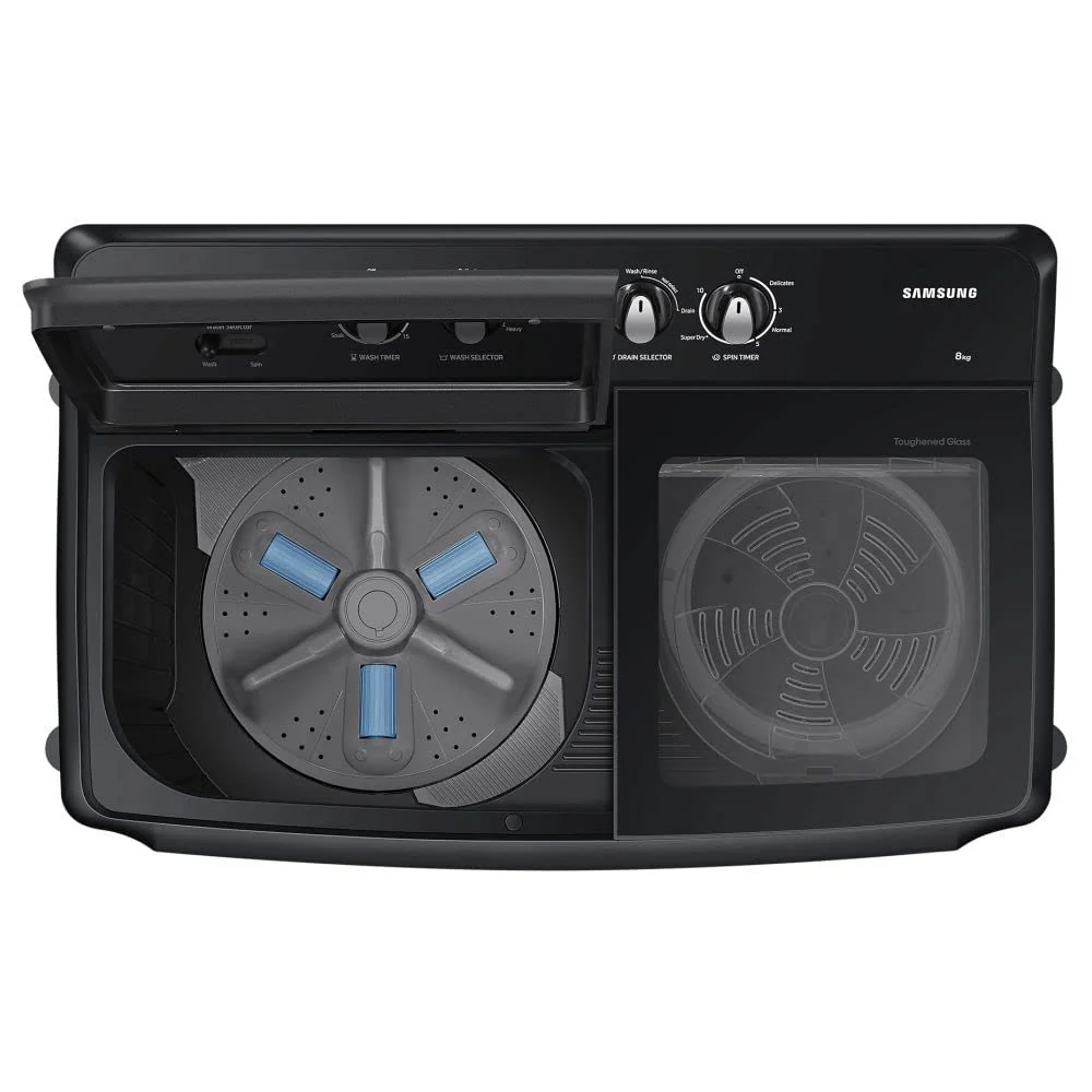 Samsung 8 KG 5 Star Semi-Automatic Top Load Washing Machine Appliance (WT80B3560GB/TL,DARK GRAY) - Image 8