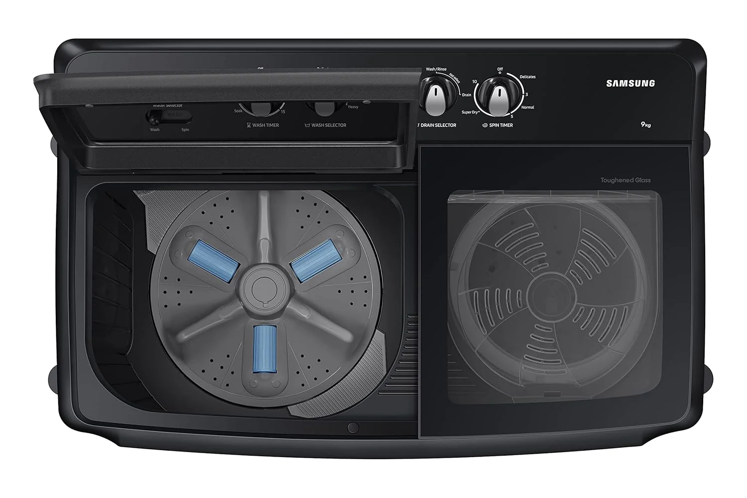 Samsung 9 5 Star Semi-Automatic Top Load Washing Machine Appliance (WT90B3560GB/TL,DARK GRAY) - Image 10
