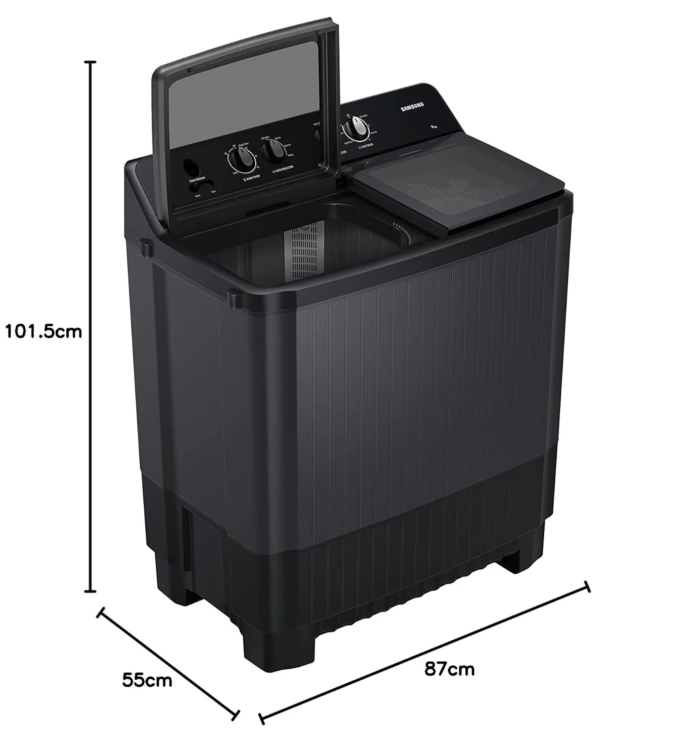 Samsung 9 5 Star Semi-Automatic Top Load Washing Machine Appliance (WT90B3560GB/TL,DARK GRAY) - Image 13