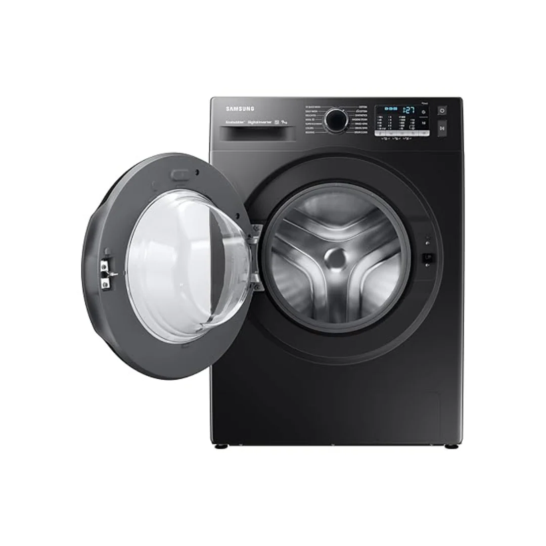Samsung 9 kg, Hygiene Steam with Inbuilt Heater, Digital Inverter, Fully-Automatic Front Load Washing Machine (WW90TA046AB1TL, BLACK CAVIAR) - Image 2