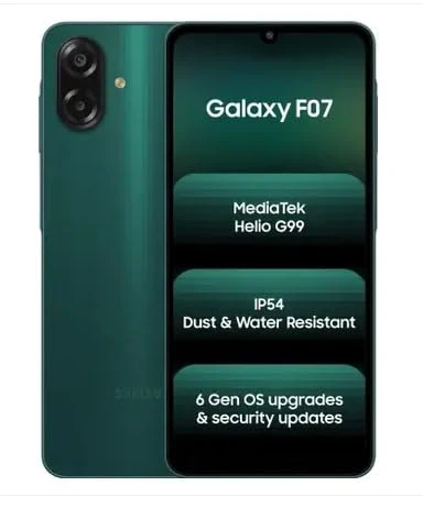 SAMSUNG Galaxy F07 (Green, 128 GB) (4 GB RAM)