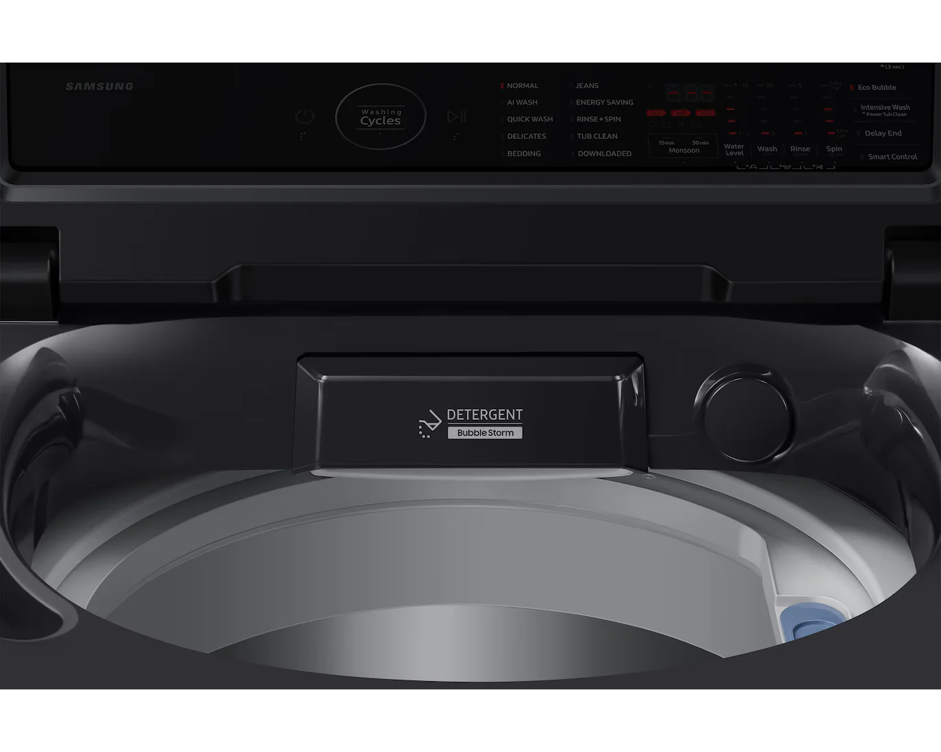 Samsung Smart Choice 10 Kg, 5 Star, AI Wash, Ecobubble, AI Energy Mode, AI VRT+, Soft Closing Door, Wi-Fi, Digital Inverter, Fully-Automatic Top Load Washing Machine (WA80F10E2CTL, Deep Charcoal) - Image 3