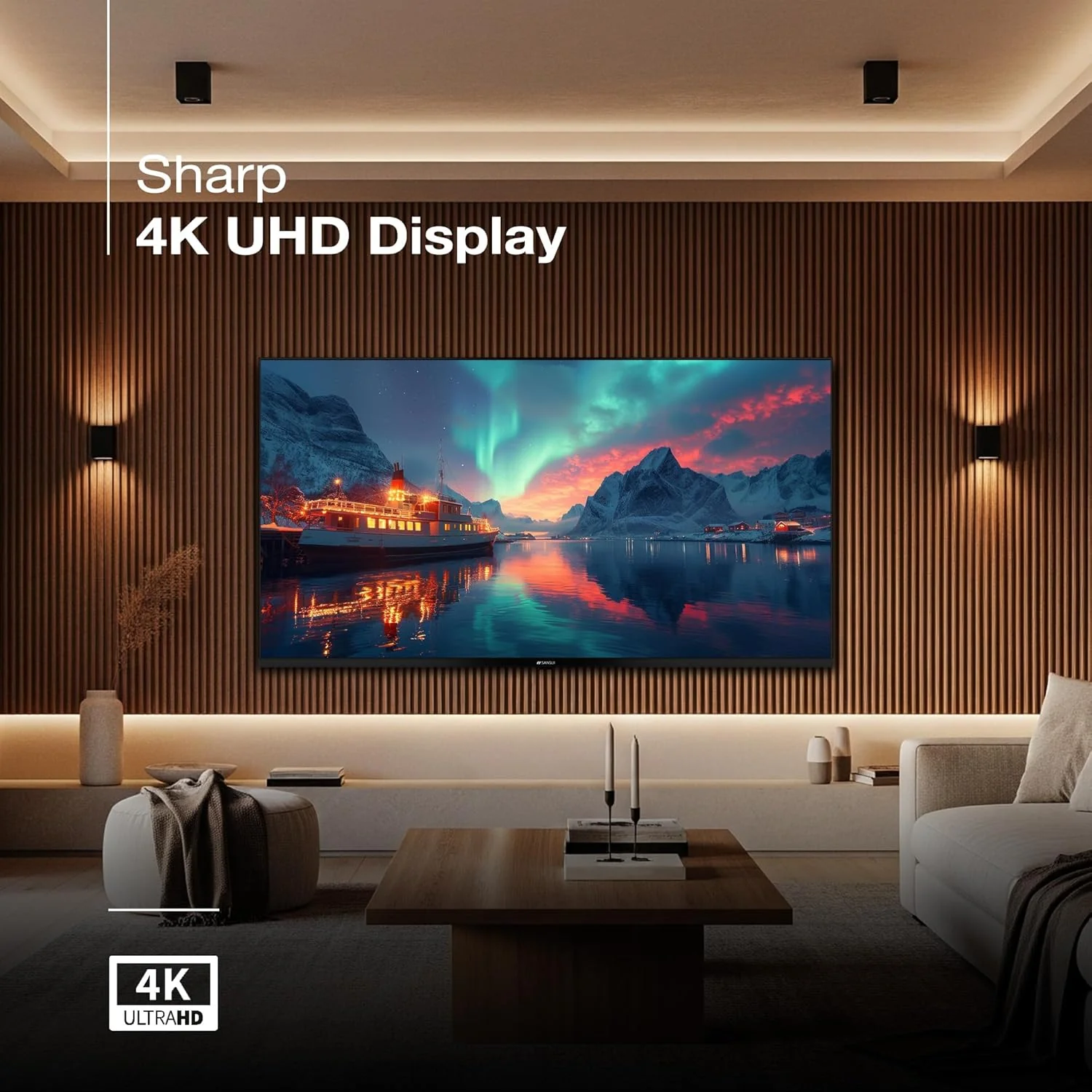 SANSUI 140 cm (55 inch) 4K Ultra HD Smart Google TV with A+ Grade IPS Panel Dolby Audio & Film Maker Mode LED TV(JSW55UG23) - Image 3