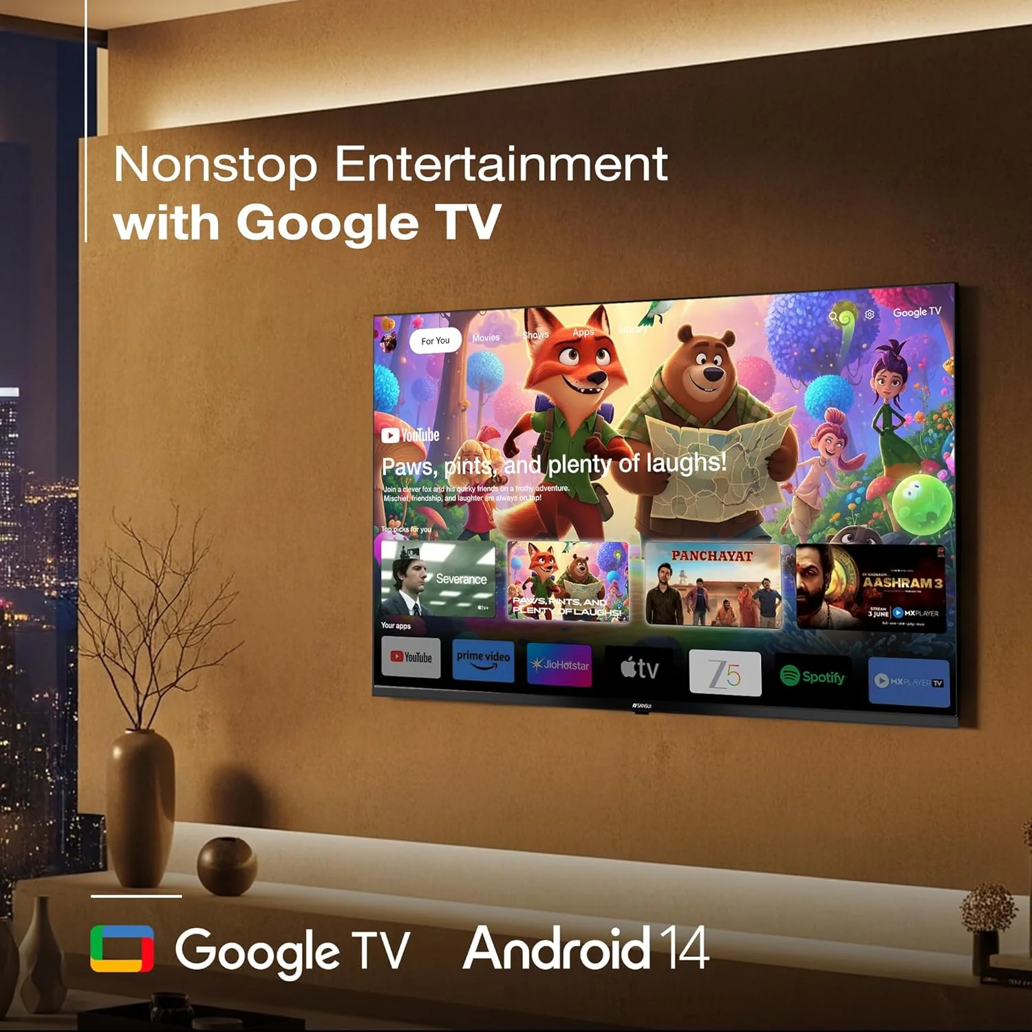 SANSUI 140 cm (55 inch) 4K Ultra HD Smart Google TV with A+ Grade IPS Panel Dolby Audio & Film Maker Mode LED TV(JSW55UG23) - Image 6