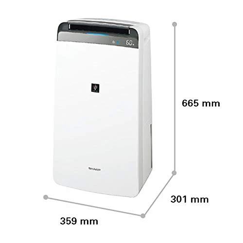 SHARP dehumidifier with Air Purifier I Plasmacluster Tech fight against Mold, Fungus, VOCs I Absorb Moisture I Clothe Dryer I HEPA+Carbon+Pre-Filter I Area Covers 550 ft² I Drain 20L/day I DW-J20FM-W - Image 3