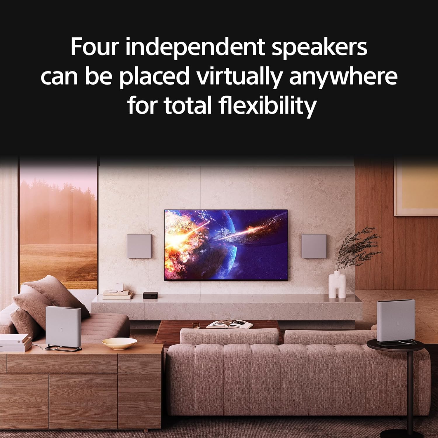 Sony Bravia Theatre Quad (HT-A9M2) Premium Soundbar System with 360 SSM, Wireless Multi Dimensional Surround Sound (IMAX, Dolby Atmos/DTSx,360 RA, Voice Zoom3, 8K/4K HDR), Grey - Image 8