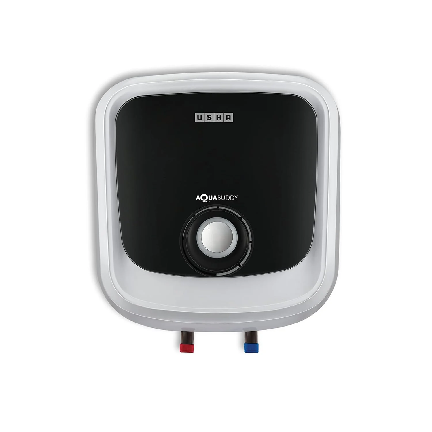 USHA Aquabuddy 15 Litre Storage Wall Water Heater With Free Installation (White Black)