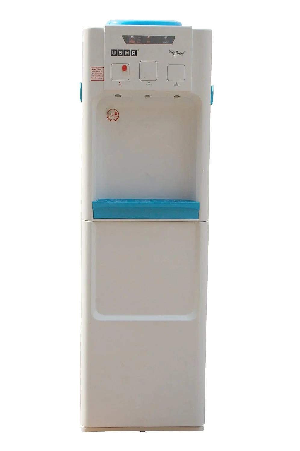 USHA Aquagenie Hot, Normal & Cold Floor Standing Water Dispenser - Model: 63HNCSC3E10S (White) - Image 2