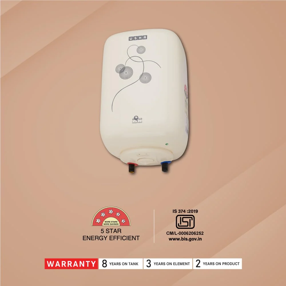 Usha Aquagenie Neo 15 Litre Storage Water Heater with Free Installation (Ivory) - Image 2