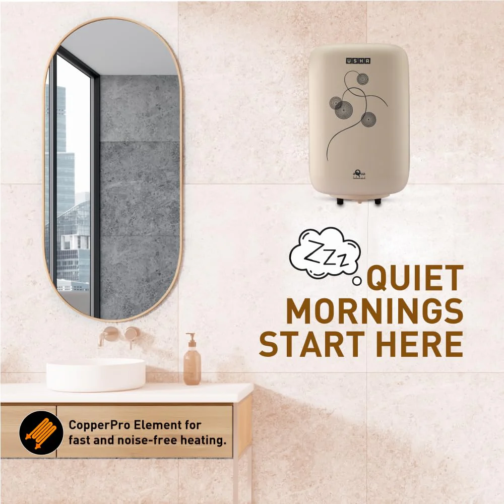 Usha Aquagenie Neo 15 Litre Storage Water Heater with Free Installation (Ivory) - Image 4