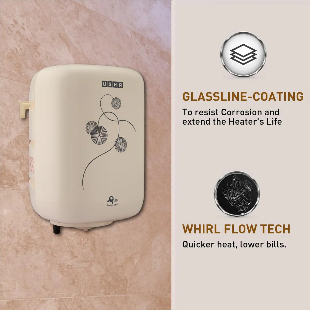 Usha Aquagenie Neo 15 Litre Storage Water Heater with Free Installation (Ivory) - Image 5