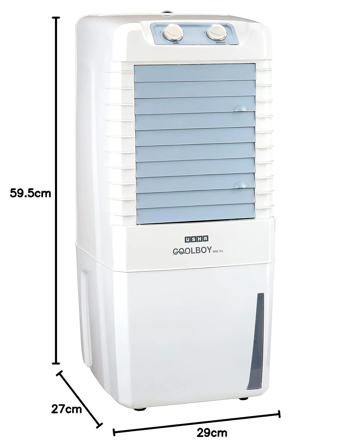 USHA Cool Boy Mini 12 Litres Personal Cooler with HoneyComb Pads (White) (Open Box / Without Box) - Image 3