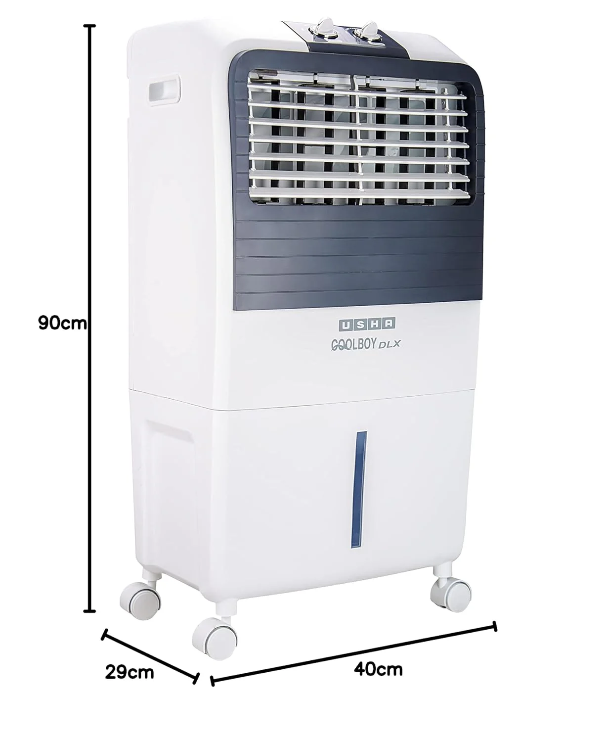 USHA Coolboy DLX Personal Air Cooler for Home with Powerful Blower, Honeycomb Pads, 6m Air Throw &amp; Low Power Consumption (35L, White) - Image 3