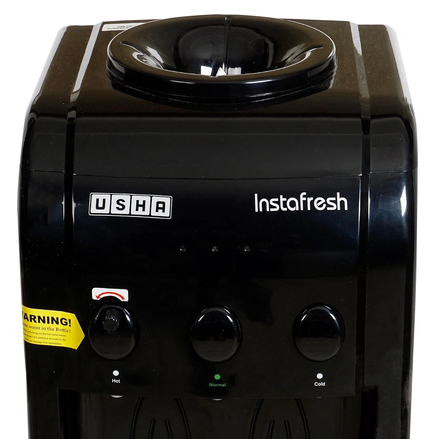 USHA INSTAFRESH FS Jet Black 3 TAP (63HNCFSBL3FIFMV) Without Cooling Cabinate-Bottled Black Water Dispenser - Image 2