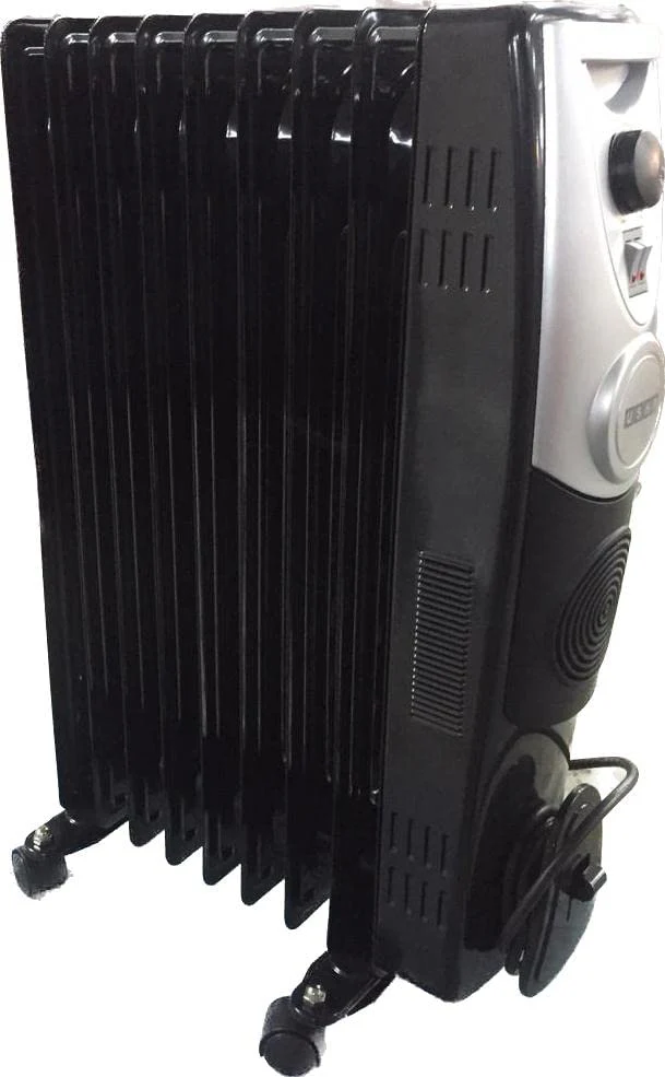USHA OFR 4209 F PTC 2400W Oil Filled Radiator Room Heater with 09 Fins, 3 Heat Settings, Adjustable Thermostat, Built-in Fan, Overheat & Tip-Over Protection (Black) - Image 3