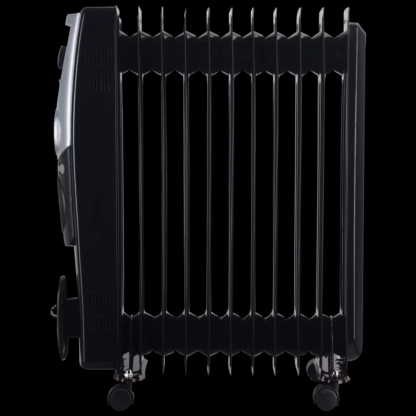 USHA OFR 4211 F PTC 2500W Oil Filled Radiator Room Heater with 11 Fins, 3 Heat Settings, Adjustable Thermostat, Built-in Fan, Overheat & Tip-Over Protection (Black) - Image 4
