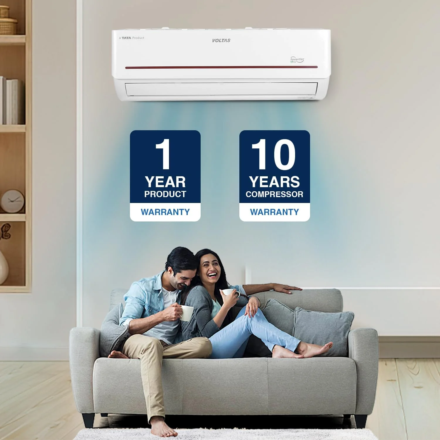 Voltas 1.5 Ton 3 Star Adjustable Inverter Split AC(Copper, 183 V Vectra Prism, 4-in-1 Adjustable Mode, White) - Image 6