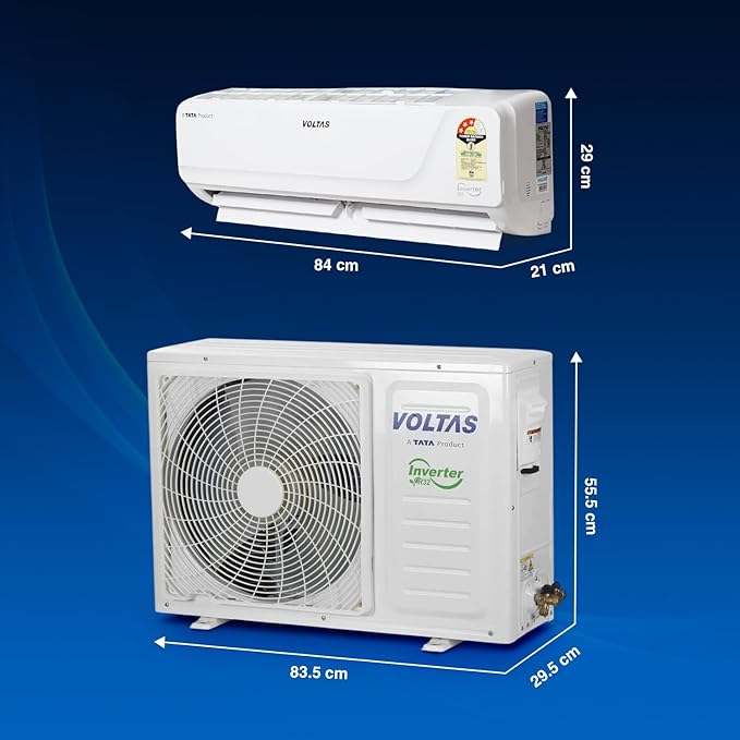 Voltas 1.5 Ton, 3 Star, Hot &amp; Cold Inverter Split AC (Copper, 4-in-1 Adjustable Cooling, Anti-dust Filter, 2024 Model, 183VH VECTRA PLATINA, White) - Image 3