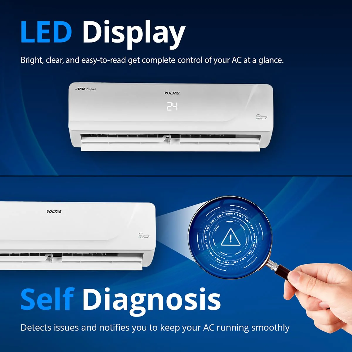 Voltas 1.5 Ton, 3 Star, Hot &amp; Cold Inverter Split AC (Copper, 4-in-1 Adjustable Cooling, Anti-dust Filter, 2024 Model, 183VH VECTRA PLATINA, White) - Image 8