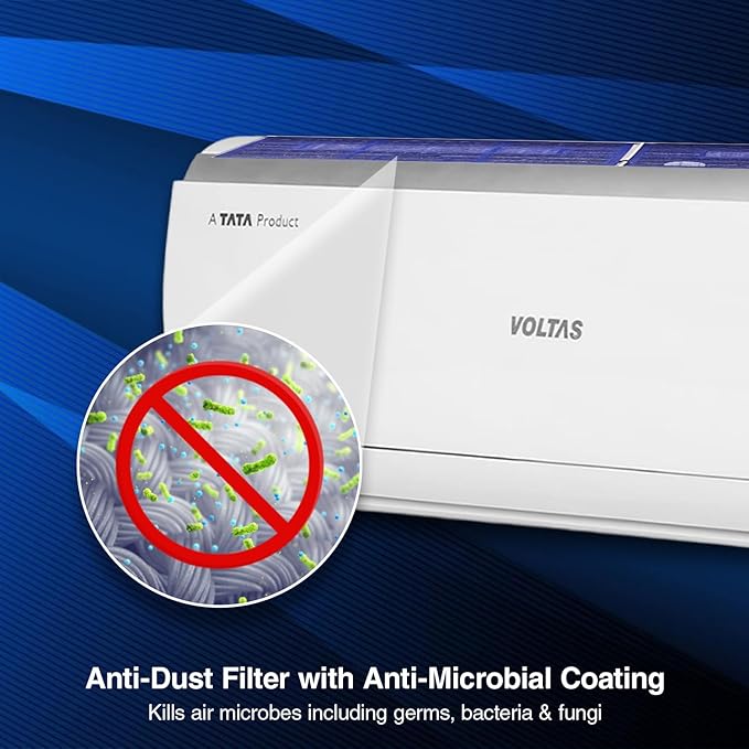 Voltas 1.5 Ton 5 Star Inverter Split AC (Copper, 4-in-1 Adjustable Mode, Anti-dust Filter,185V Vectra Elite, White) - Image 5