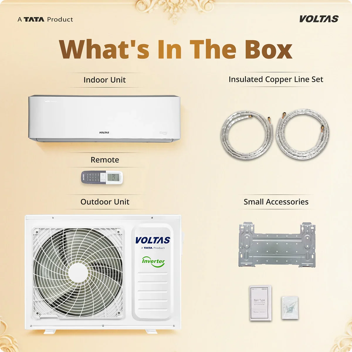 Voltas 1.5 ton 5 Star, New star rated, Inverter Split AC (Copper, Convertible 6-in-1 Cooling Modes, Auto Clean, Sleep Mode with Hidden Display, Memory Restart (185INV VENUS LUXE, White) - Image 8