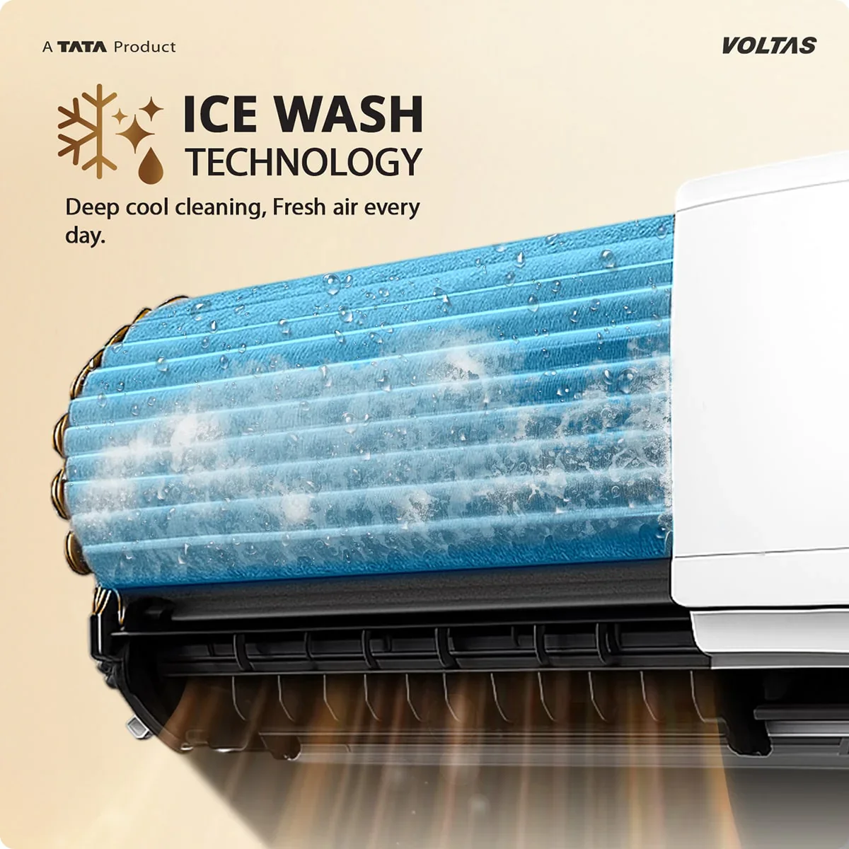 Voltas 1.5 ton 5 Star, New star rated, Inverter Split AC (Copper, Convertible 6-in-1 Cooling Modes, Auto Clean, Sleep Mode with Hidden Display, Memory Restart (185INV VENUS LUXE, White) - Image 9