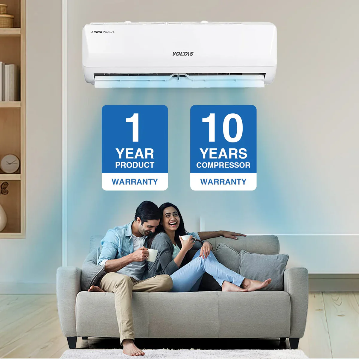 Voltas 185Inv Vectra Emerald 1.5 Ton 5 Star Inverter Split AC(Copper, 5-in-1 Adjustable Mode, Anti-dust Filter, White) - Image 4