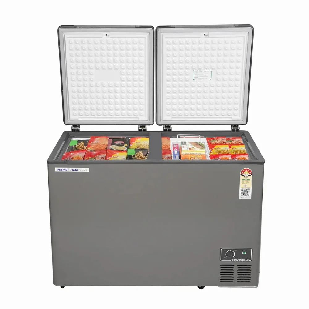 Voltas 460 L Double Door Standard Deep Freezer (Grey, CVF460DA5, Grey, 460 Ltr, 5 Star Deep Freezer) - Image 4