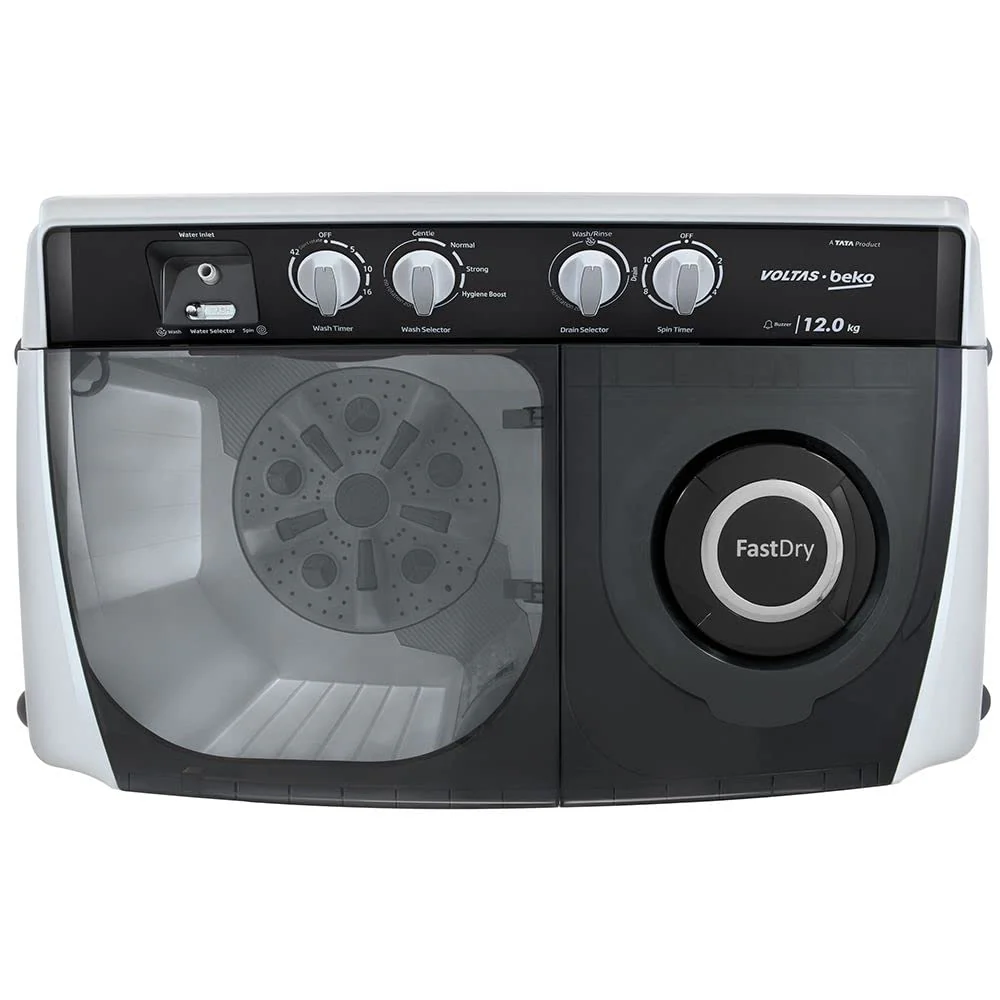 Voltas Beko 12 Kg Top Load Semi Automatic Washing Machine (Gray) Wtt120Agrt/Hb - Image 4