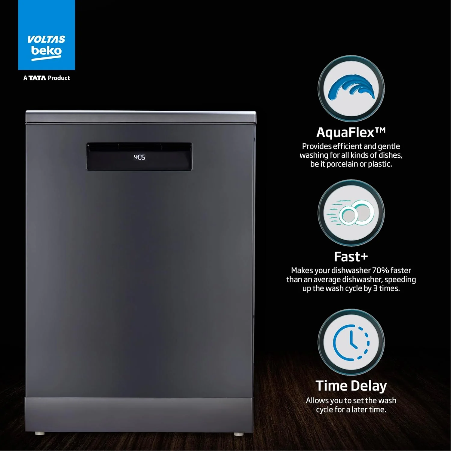 Voltas Beko 15 Place Settings Dishwasher (DF15A) - Image 9