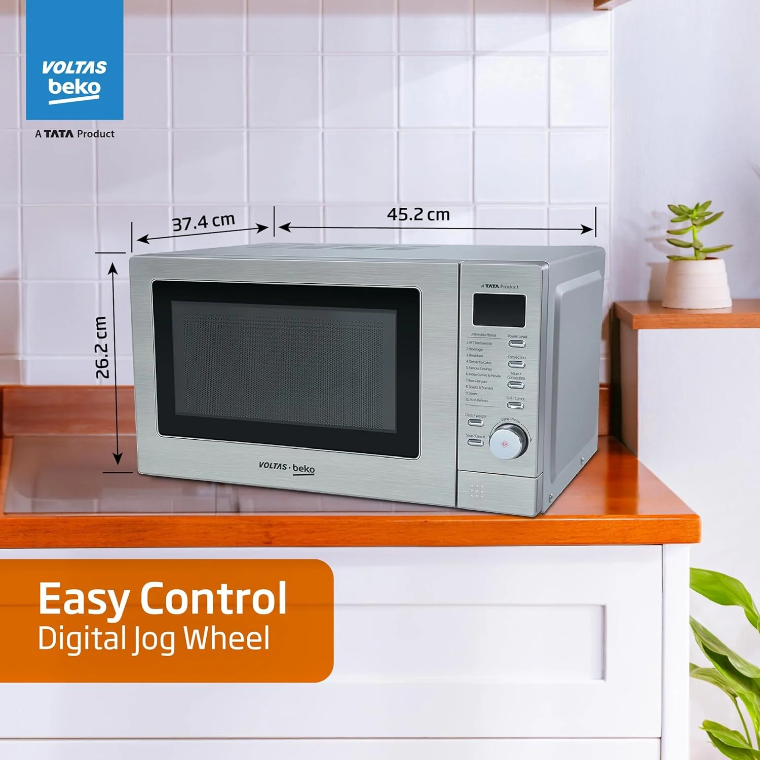 Voltas Beko 20 L Convection Microwave Oven, 10 power levels (MC20SD, Silver) - Image 3