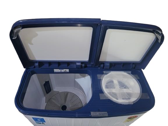 Voltas Beko 8 Kg 5 Star Semi Automatic Top Load Washing Machine (WTT80DBLG/BLSSWH5GLDE) Blue - Image 3