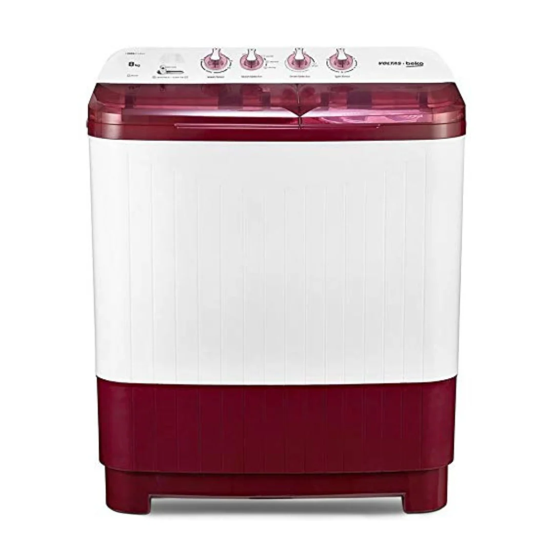 Voltas Beko 8 kg Semi-Automatic Top Loading Washing Machine (WTT80DBRT, Burgundy) 2020