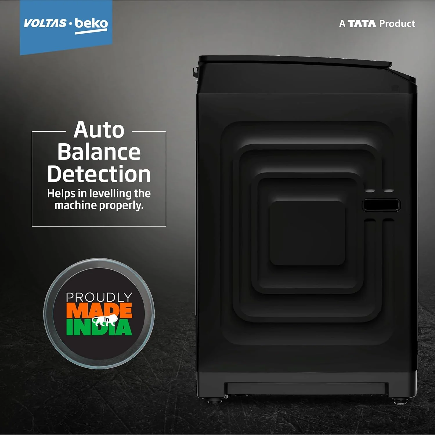 Voltas Beko, A Tata Product 8 Kg 5 Star Fountain wash Fully-Automatic Top Loading Washing Machine, WTL8011AU/BPC00D, Dark Grey, Side waterfall) - Image 5