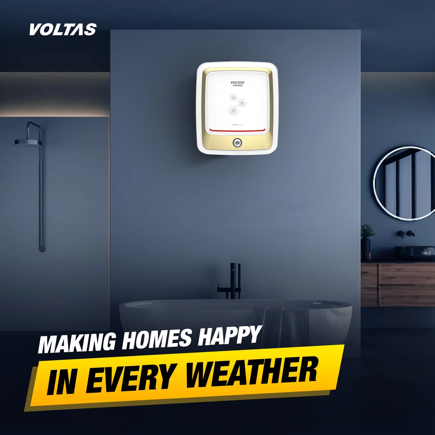 Voltas Crysta 15 L 5 Star Vertical Mounting 2000W Water Heater (Copper, 2023 Model, Crysta 155SPBWT, White) - Image 8