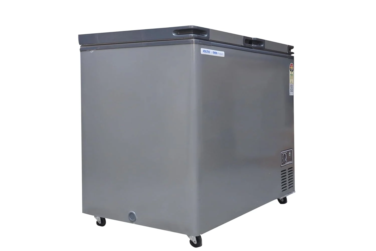 Voltas CVF321DA5-W1-GW 303 Liters Convertible Freezer & Cooler Hard Top Deep Freezer, 5 Star Energy Rated (Grey) - Image 2
