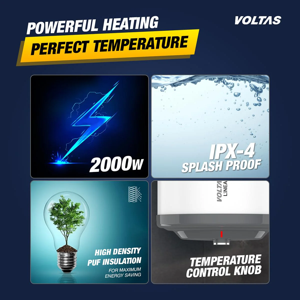 Voltas Linea 3 Star 25 Litre Horizontal Water Heater. - Image 2