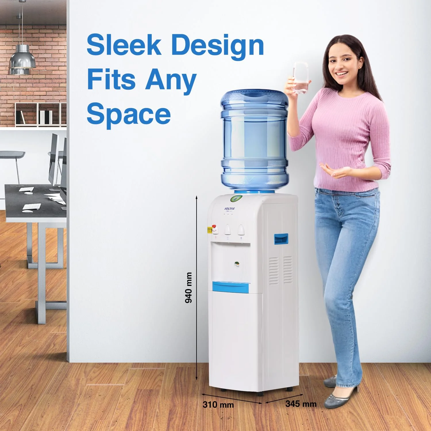 Voltas WD Minimagic pure F w/o Cabinet Bottled Water Dispenser with Cold, Hot &amp; Normal Water | Durable &amp; Sleek Design | Low Power Consumption | Environment Friendly | 1Year Brand Warranty - Image 5