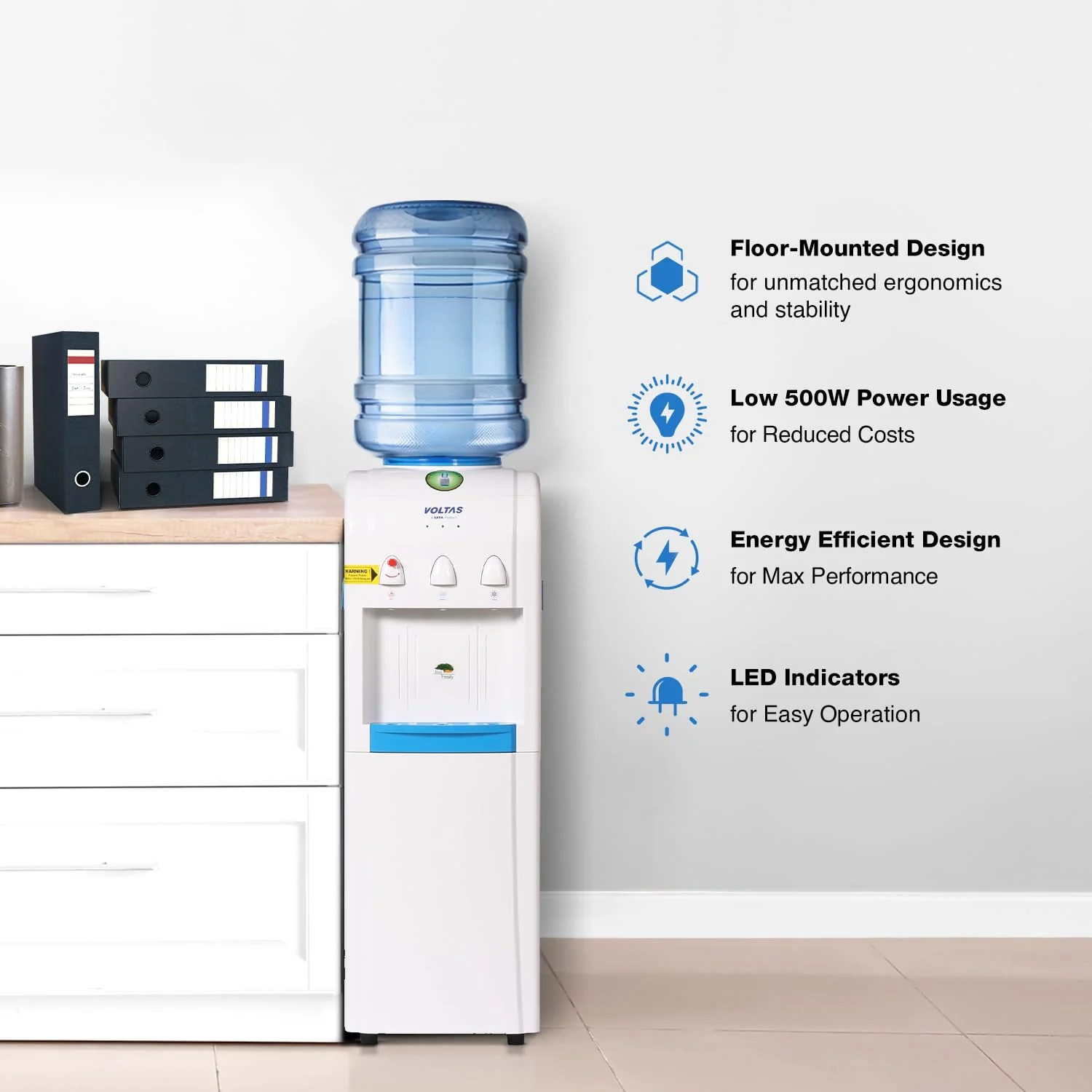 Voltas WD Minimagic pure F w/o Cabinet Bottled Water Dispenser with Cold, Hot &amp; Normal Water | Durable &amp; Sleek Design | Low Power Consumption | Environment Friendly | 1Year Brand Warranty - Image 6