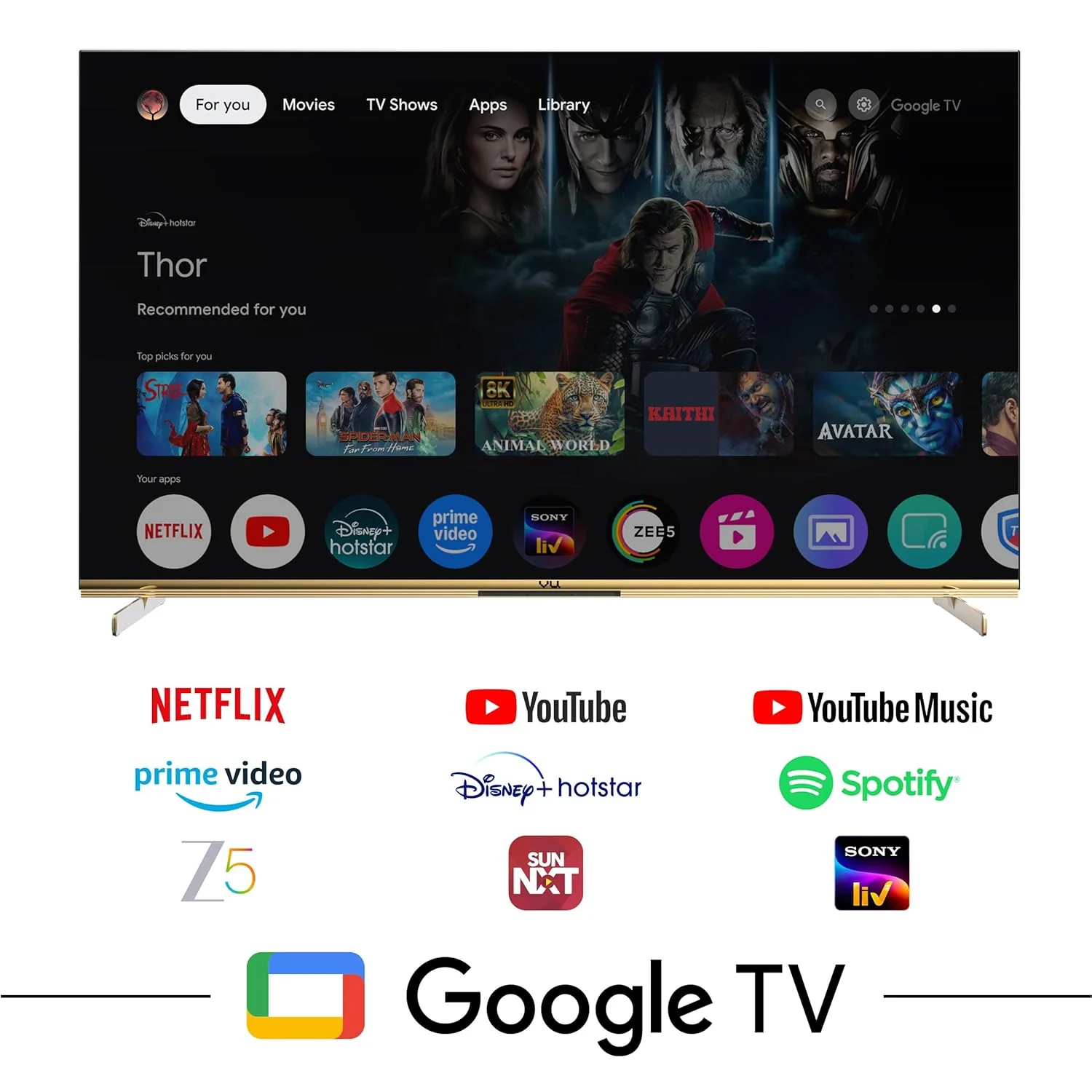 Vu 189cm (75 inches) Masterpiece Frame Series 4K QLED TV 75MASTERPIECE (Armani Gold) - Image 8