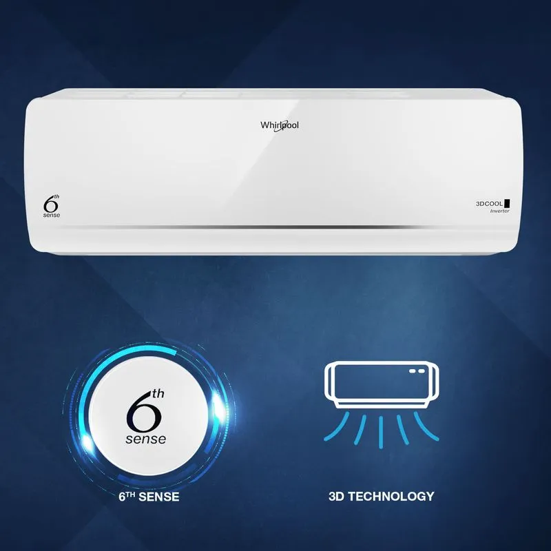 Whirlpool 1.5 Ton 3 Star, 3DCOOL Inverter Split AC (3DCOOL 10T 3S INV EXP S6M1PP0-2026 Model, Copper, Convertible 5-in-1 Ultra Chill, 6th Sense, 3D Technology, HD Filter White) - Image 5