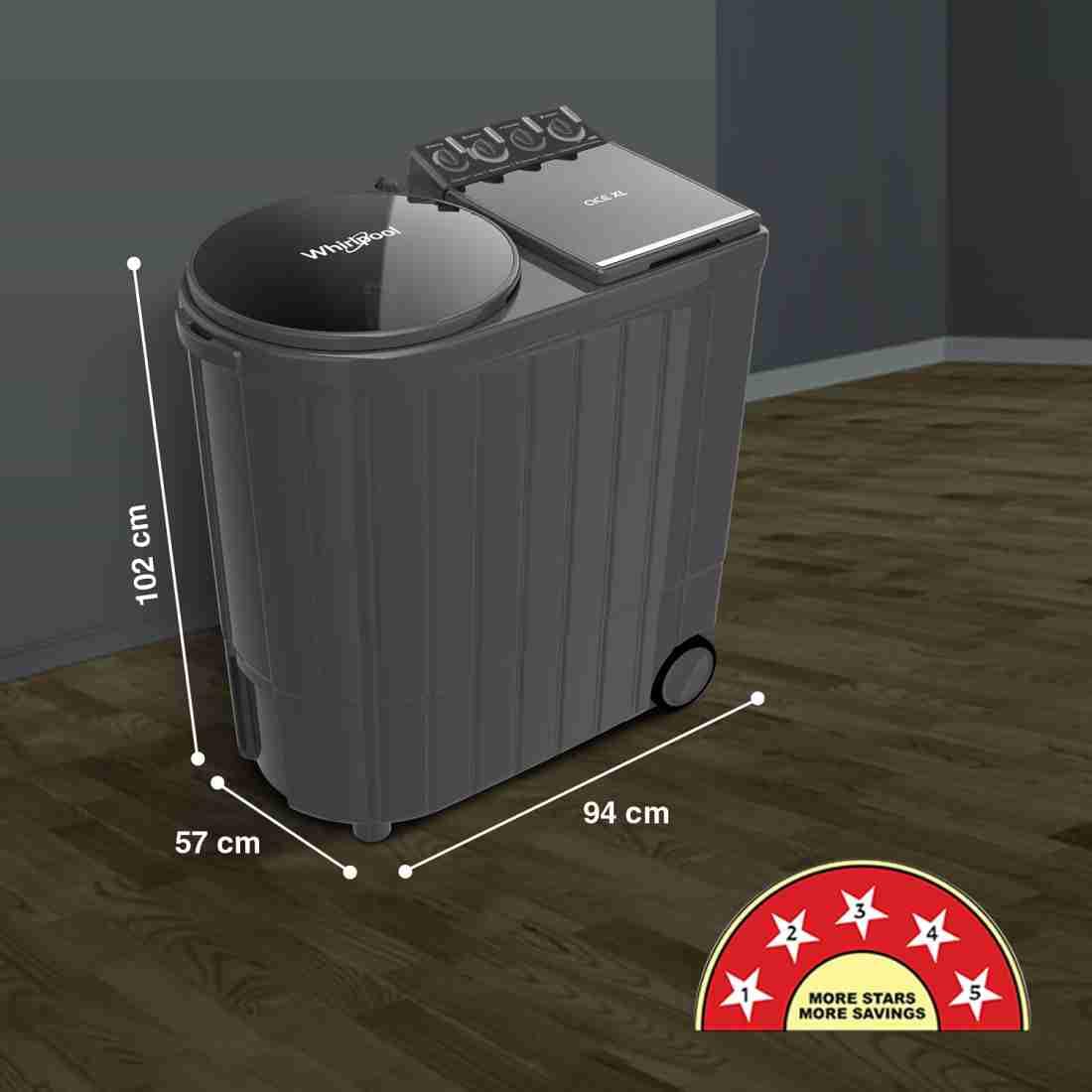 Whirlpool 10 kg 5 Star Semi Automatic Top Load Washing Machine Grey (ACE XL 10 GREY DAZZLE) - Image 5