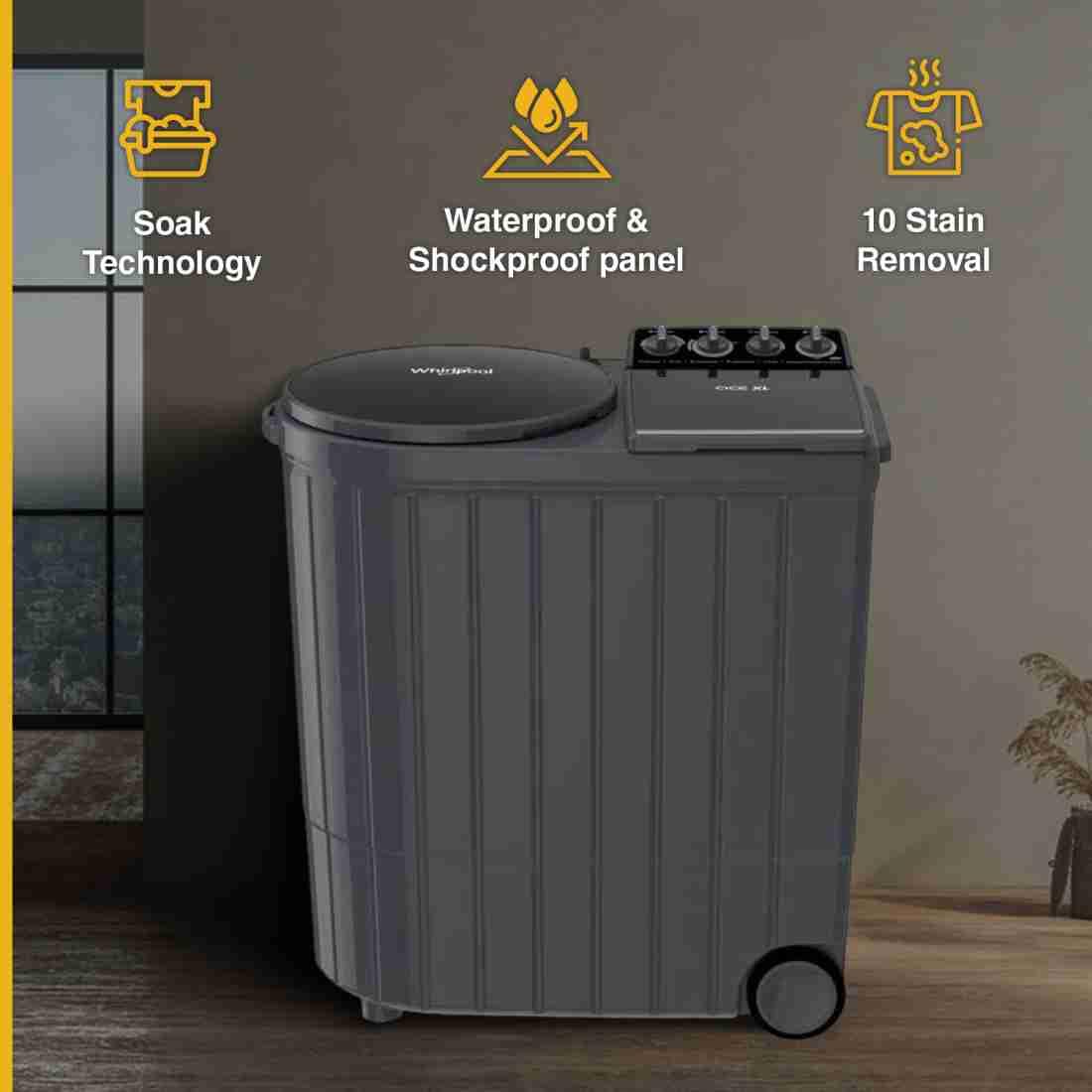 Whirlpool 10 kg 5 Star Semi Automatic Top Load Washing Machine Grey (ACE XL 10 GREY DAZZLE) - Image 7